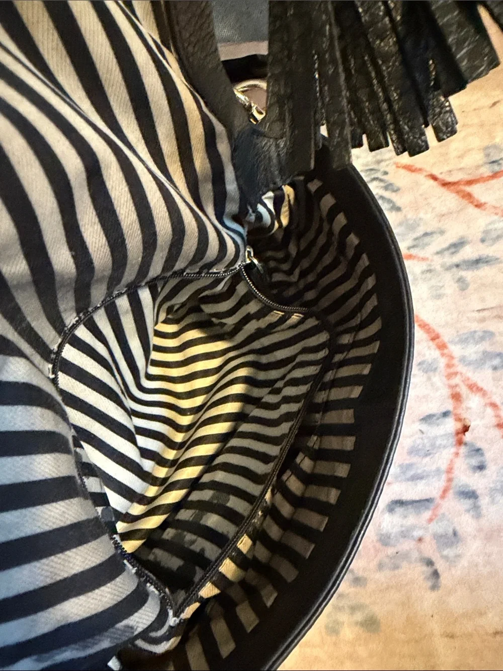 kate spade black pebbled